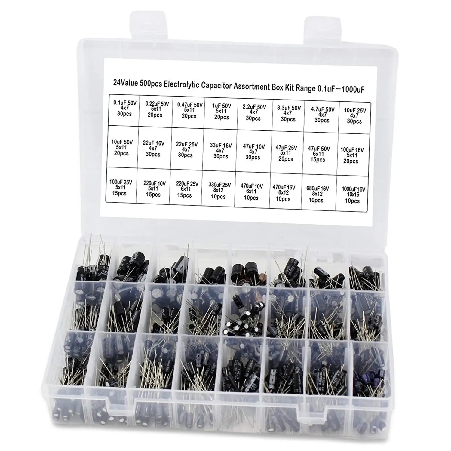 Parts Express 100uF 100uF 500V Polarized Electrolytic Multi-Section Can Capacitor