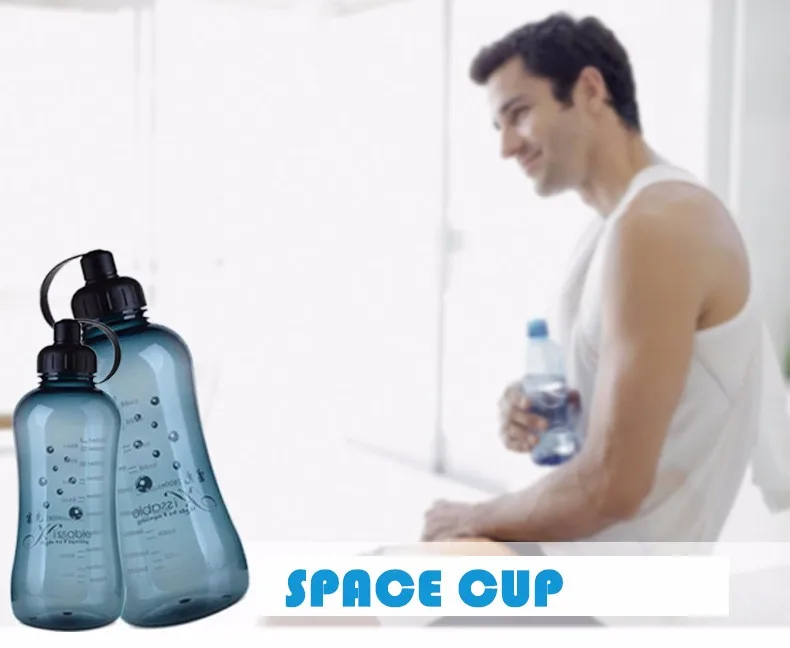 Large Capacity Leak Proof Black Plastic Drinking Water bottle