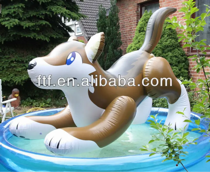 Gonflable loup dans une piscine, Gonflable loup poolride jouet