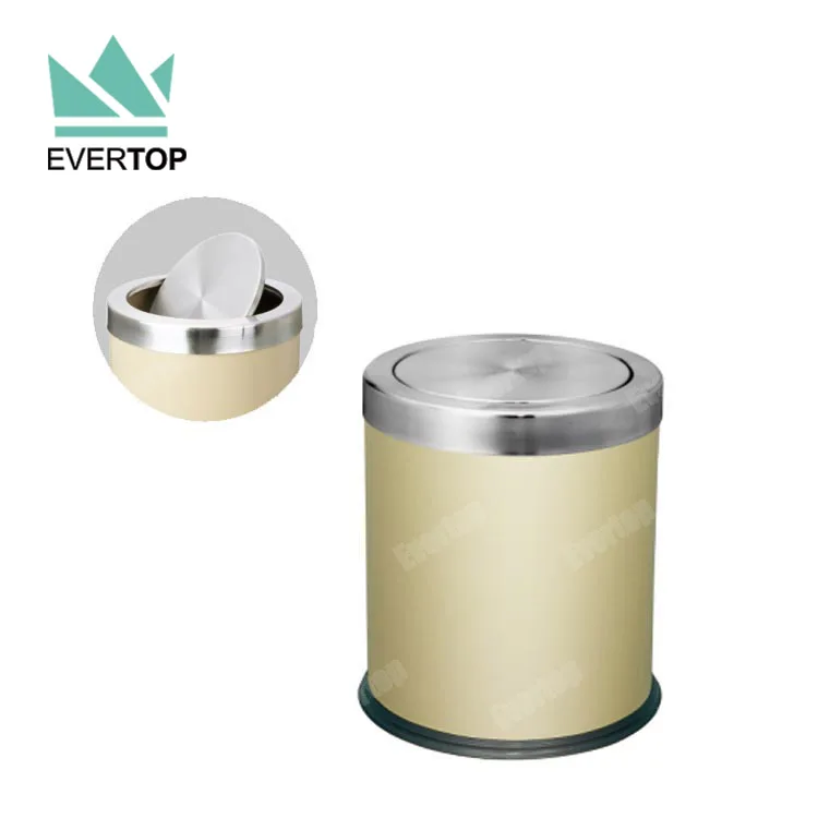Db36h Silver Color Room Stainless Steel Dustbin Trash Bin Waste Bin