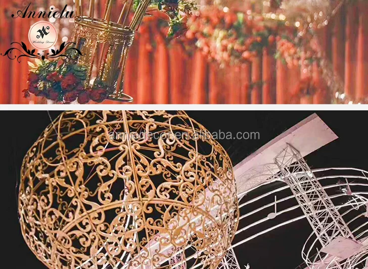 ANNIELU design iron hot air balloon floor decoration wedding hanging ceiling wedding decoration