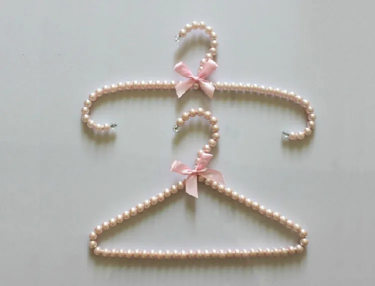 Pink/white Pearl Beads Clothes Hanger For Baby/ Infants Buy Bead Clothes Hanger,Pearl Baby