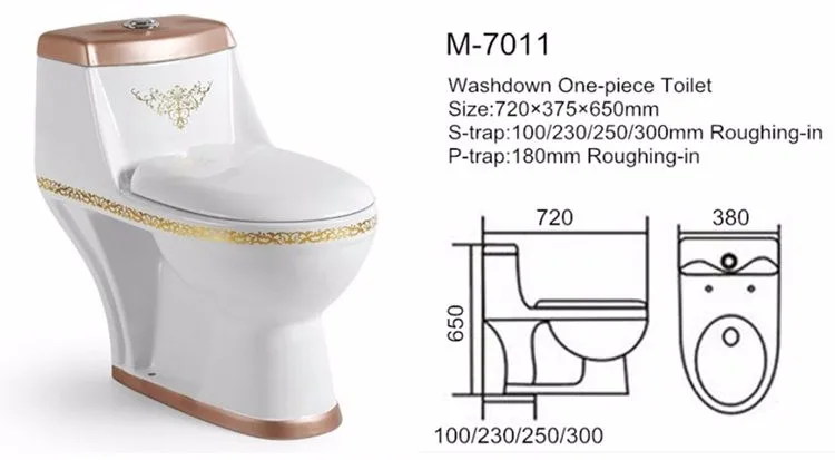 One piece coloured plastic toilet bowl for philippines market
