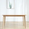Solid wood dining table white oak simple restaurant table small household table