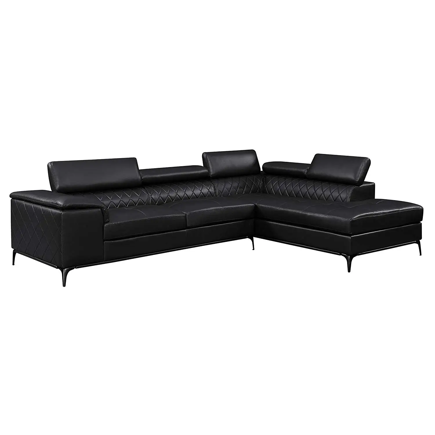 Black Leather Sectional Couches Find Get Ations Picket House Furnishings Worth Faux Leather Sectional In Black