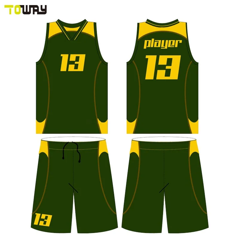 yellow and green basketball jersey