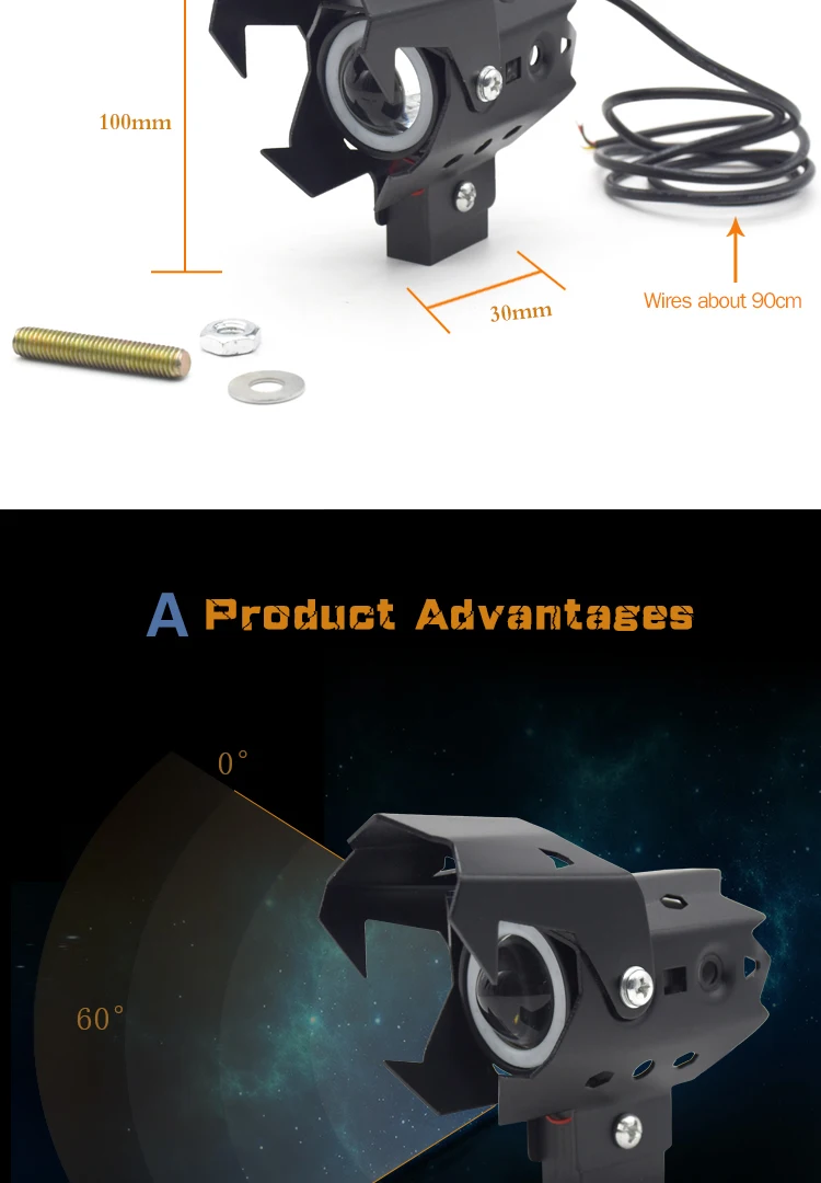 TSIALEEmotorcycle led headlight U8 headlight super brightness 12v