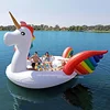 New Design Large 6 persons Inflatable Unicorn Pool Toy Water Raft Lounge Unicorn Inflatable Floating Island