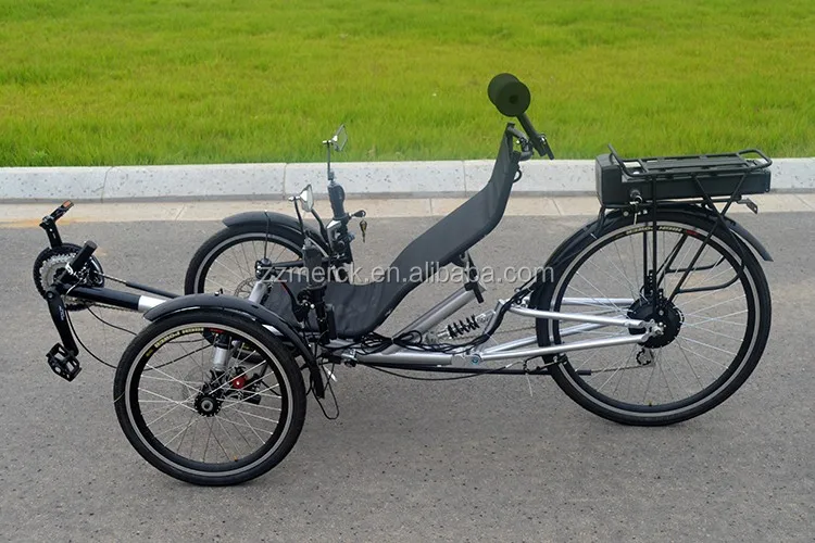 ZZMERCK Rear Suspension 500W Electric 3 Wheel Semi Recumbent Bikes for ...