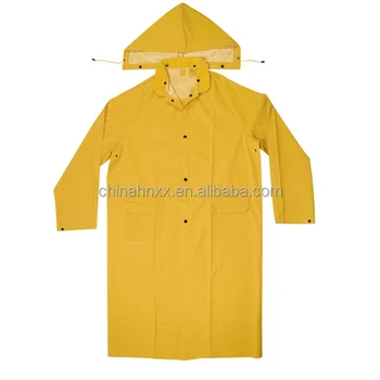 yellow rubber rain slicker