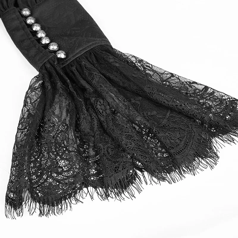 Y-739 Gothic lace puff sleeves brocade swallow-tailed men shirts