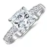 14K White Gold Classic Prong Set Princess Cut Diamond Ring with a 0.60 cwt Clean Clarity Center stone