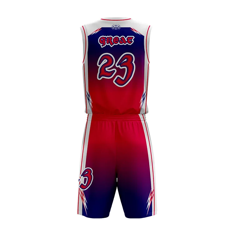 blue and red basketball jersey