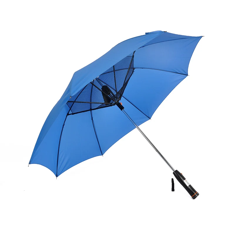 FU-02 wholesale cheapest manual open fan umbrella with battery