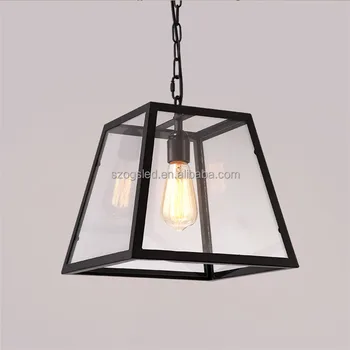 Vintage Iron Caged Trapezoid Shape Pendant Lamp Italian Style Vintage Iron Caged Trapezoid Shape Pendant Lamp Italian Style Light