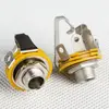 AKAI* CHROME & PAXOLIN 1/4" JACK SOCKETS, 2 X MONO 2 X STEREO