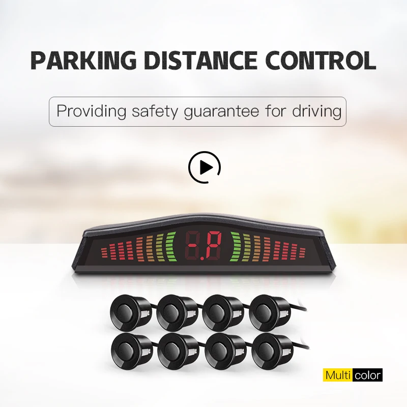 Parking Sensor 8 Sensors Car Automobile Reversing Radar Car Detector Parking Assistance Parking Radar Reverse