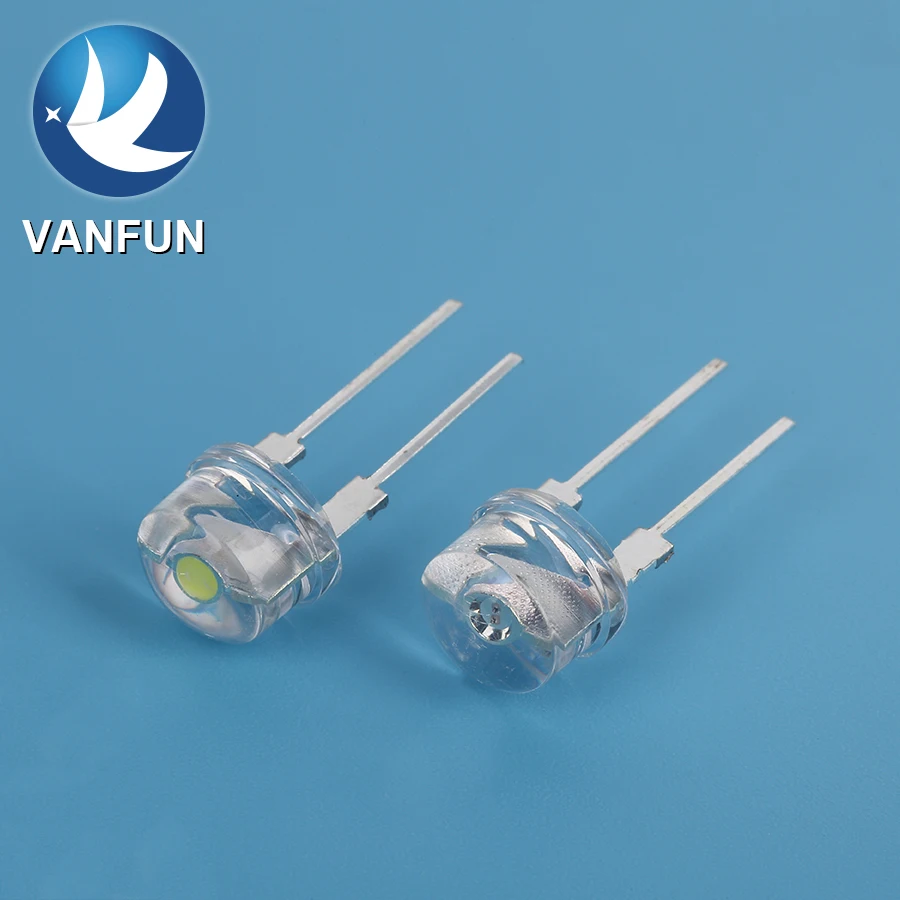 452//25# LED grand angle vert 25pcs straw hat LED 4,8mm Green grün verde