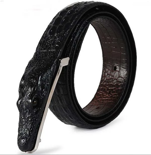 crocodile mens belt belt