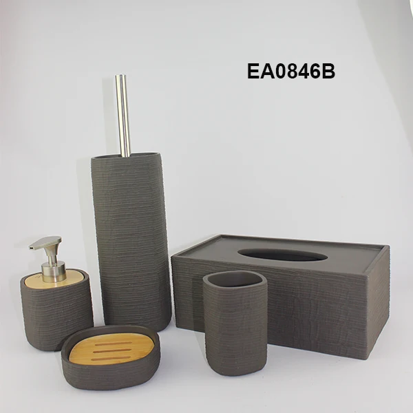 Natural Color 5pcs Wooden Bathroom Accessories Sets Buy Wooden