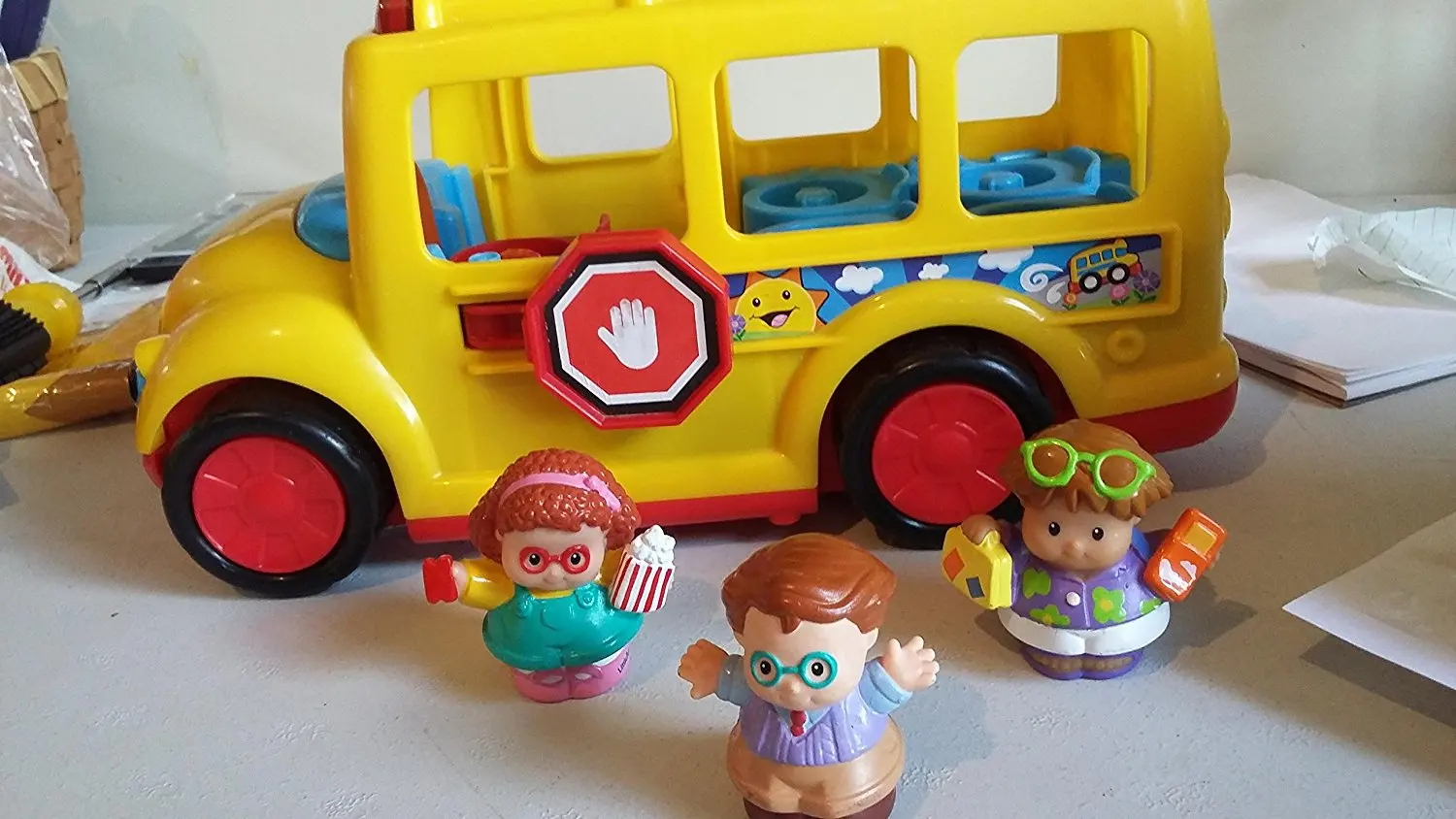 toddler school bus ride on toy
