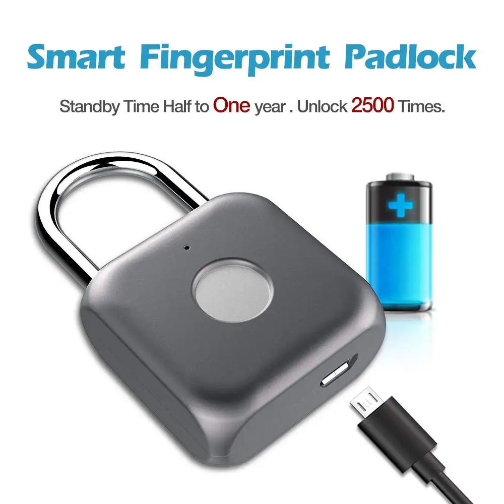 finger print pad locks YL-P8 elink smart small unique padlocks with fingerprint