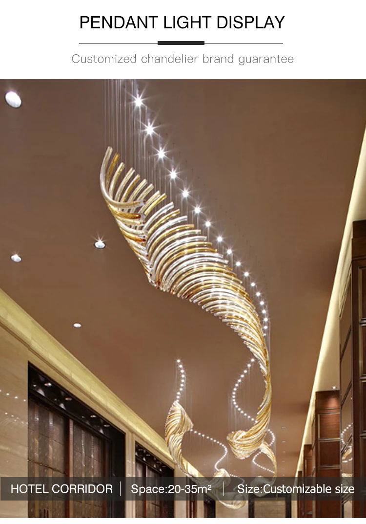 Contemporary Decoration indoor LED Glass chandelier pendant ceiling lamp