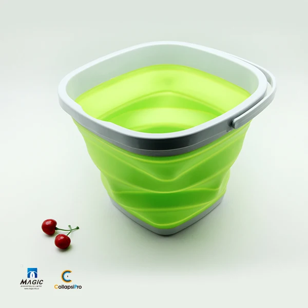10L Square Collapsible Plastic Bucket