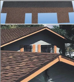 Легкий / водонепроницаемый асфальт крыши гонт простые листы крыши для деревянных гонт