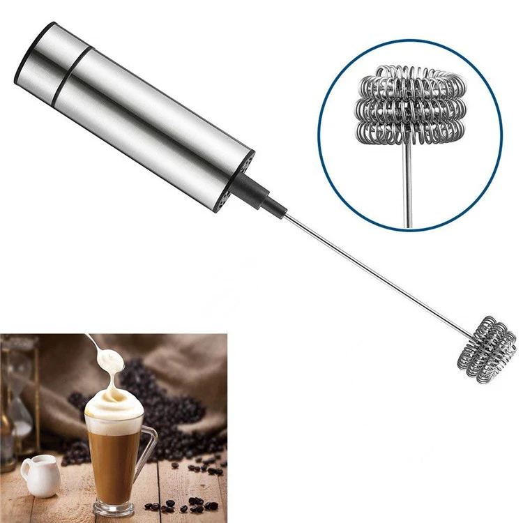 Coffee Frother Battery Operated Foam Maker With Triple Stainless Steel Whisk Head Best Electric Milk Machine Cuccino Product On Alibaba Coffee Frother Battery Operated Foam