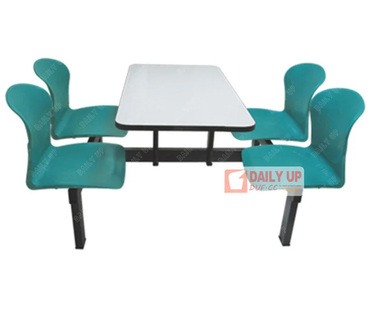School Metal Dining Set Restaurant Dining Tables And Chairs Cafeteria Furniture Sets
