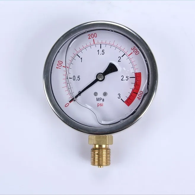 03mpa 0400psi Stainless Steel Oil Filled Hydraulic Jack With Pressure