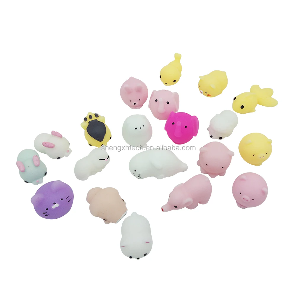 squishy stress soft silicone toys mochi cat brand kawaii toy animal pinch relieve fidget squeeze hand rubber