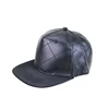Professional men stylish custom design quilted Leather Strap Back Strap Snapback Hat