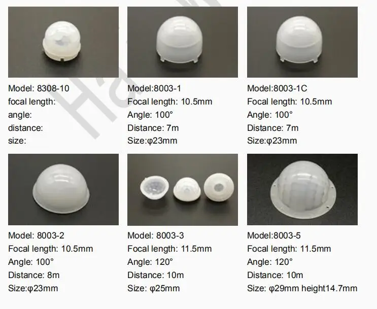 Pir Motion Sensor Lens 8002-2b Fresnel Lens Work With Pyroelectric ...