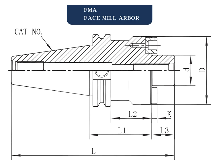 Standard Cat 40 Cat50 Tool Holder Fma Face Mill Holder Buy Face Mill