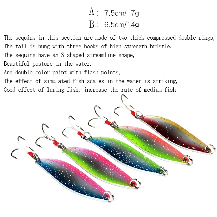 Nickel Willow Leaf Blades Metal Spoon Lures Spinners Lure Fishing Trout