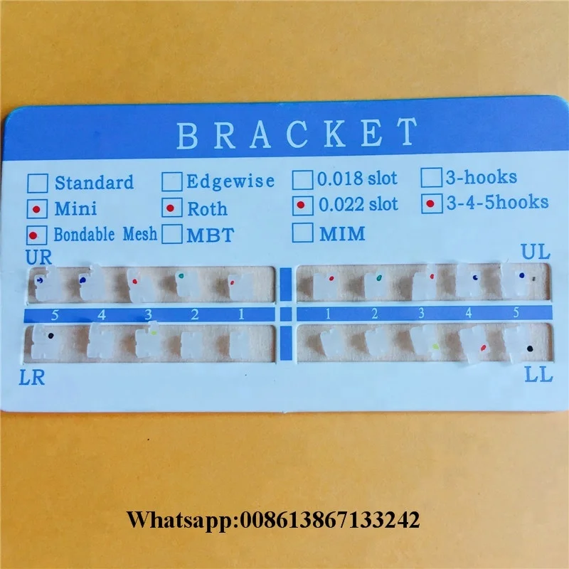 Oem Factory Price Orthodontic Bracket Edgewise Roth Mbt Mim Metal