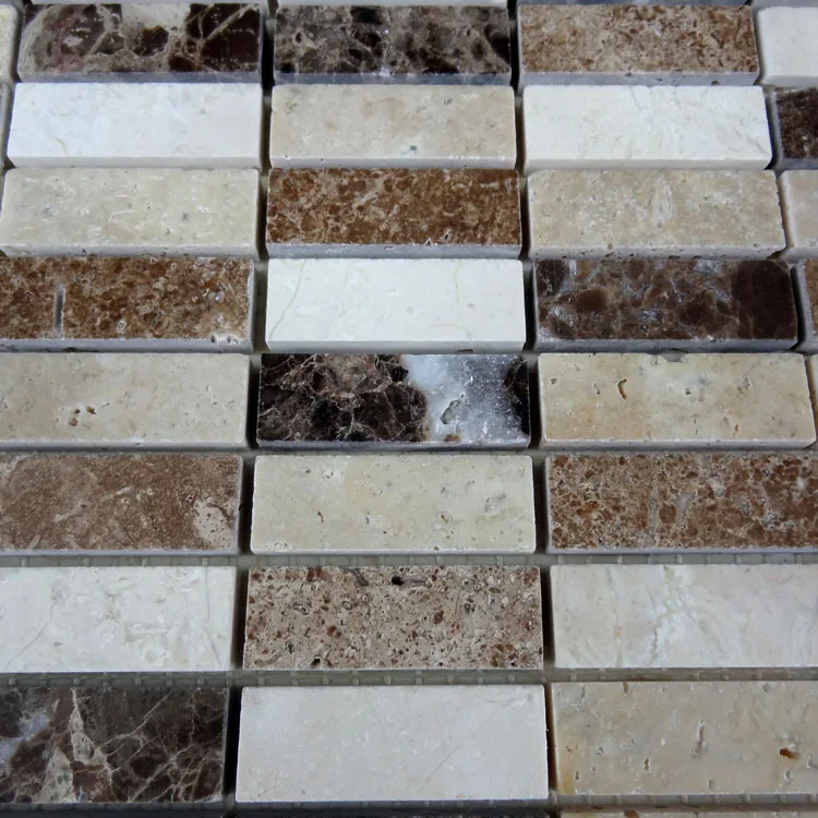 new design brown marble mosaic tile kitchen tile price