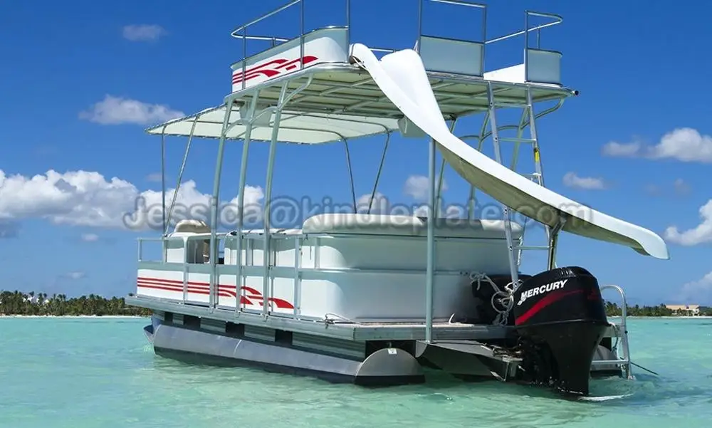 double decker pontoon with slide