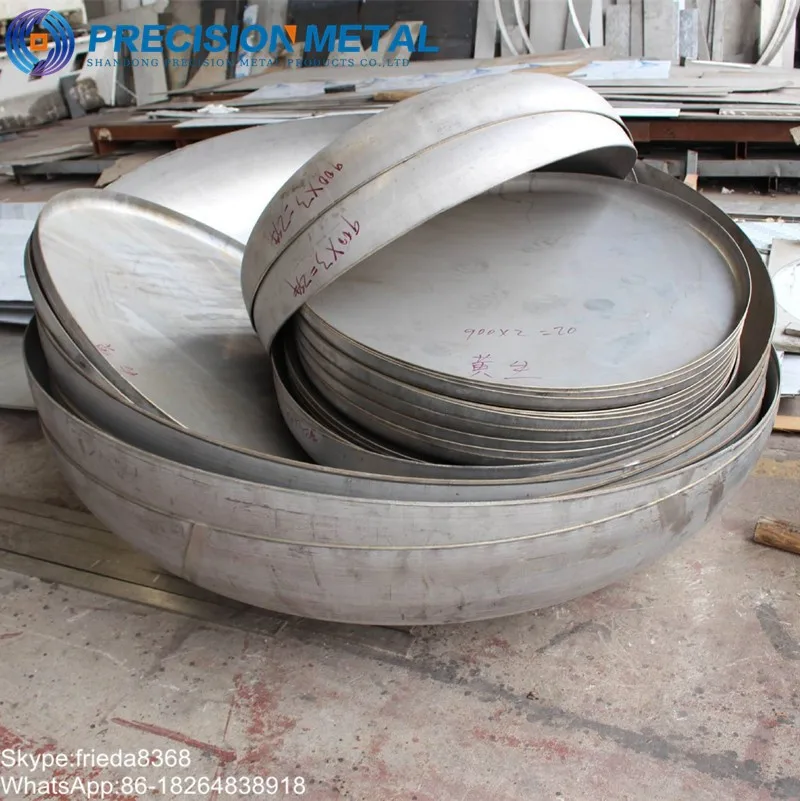 ASME Standard Stainless Steel Dished cap Elliptical Torispherical pressure vessel tank head