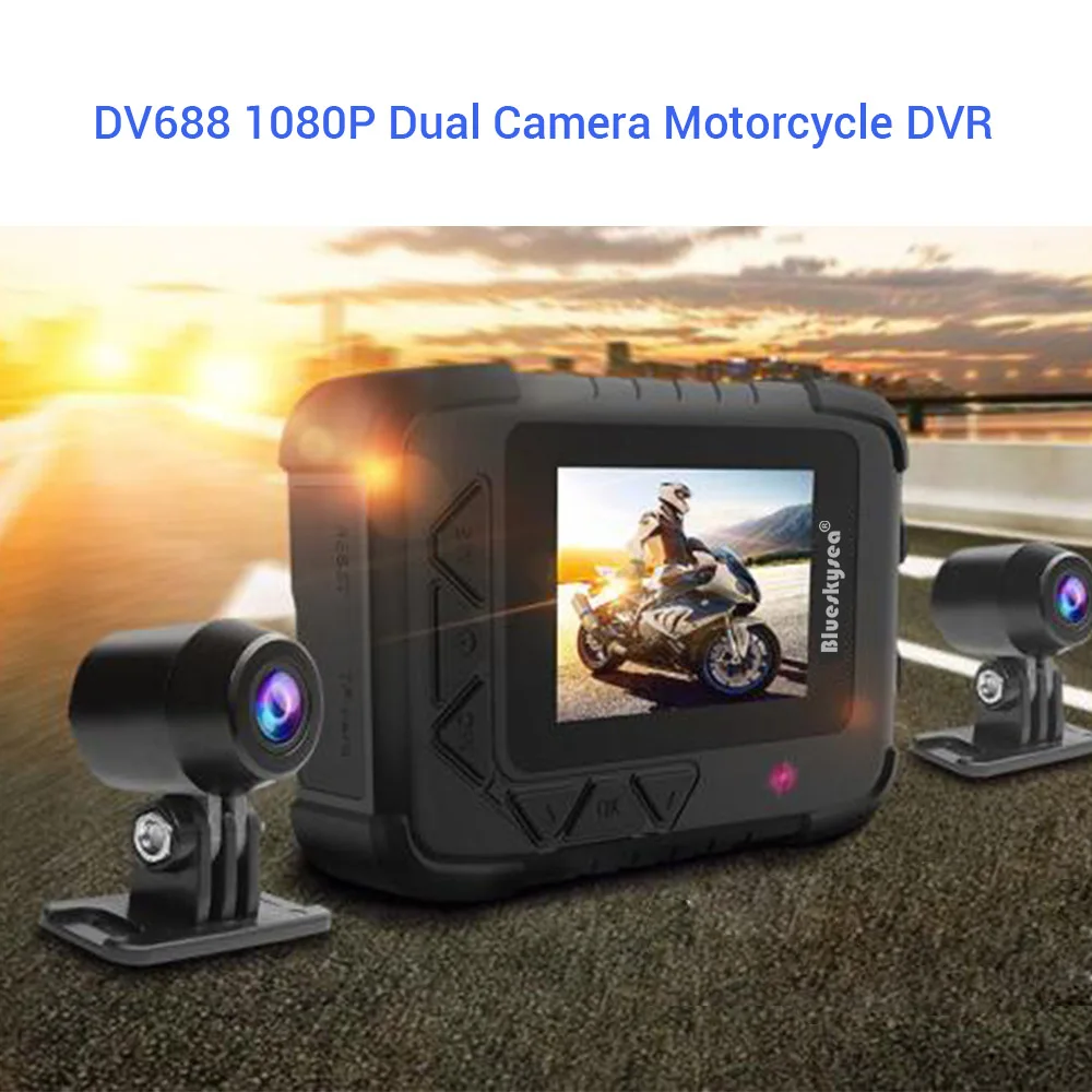 Blueskysea Dv688 Motorcycle Dual Fhd Cameras 1080p Sports Camera ...