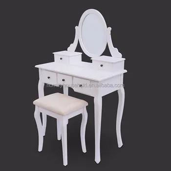 Low Price Good Quality Modern Wood Dressing Table With Stool Wood