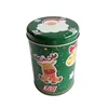 Custom Printing Christmas Round Tin Box For Gift Cookie Packaging