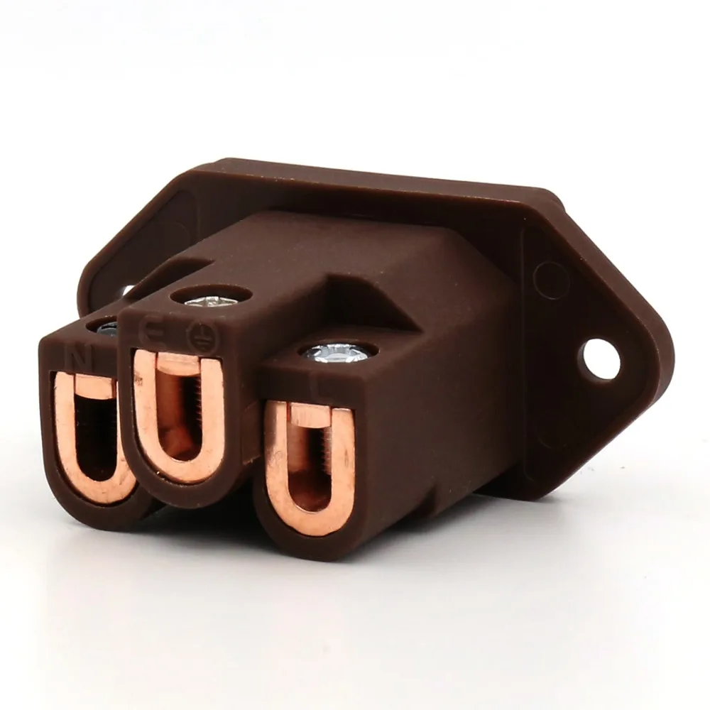 Hifi Pure Copper Ac Power Jack Plug Socket Audio Grade Iec Inlet