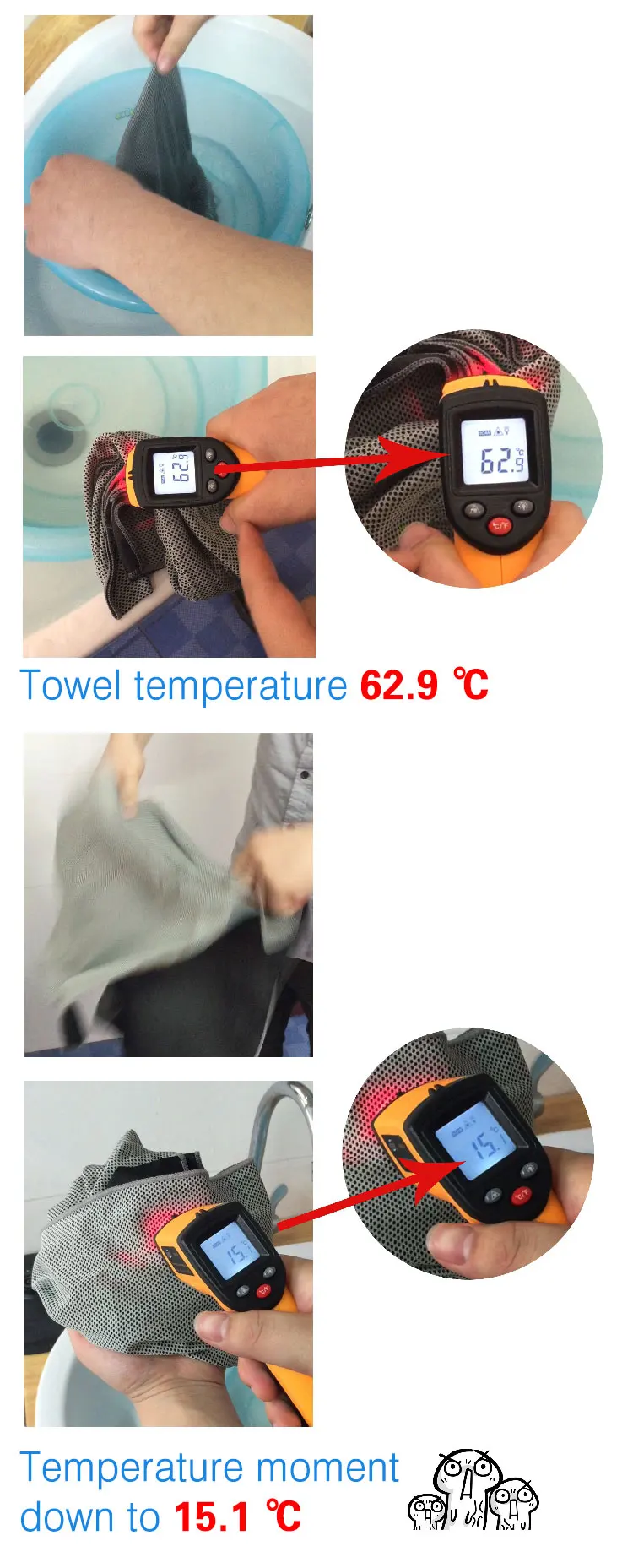 Outdoor Microfiber Travel Sport Cooling Towel Set for logo custom