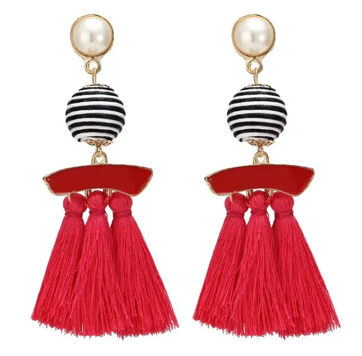 New Model Silk Thread Tassel Earrings For Women E4458 Buy Silk Thread