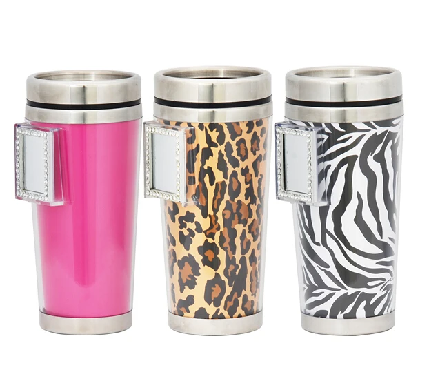 Double Wall 450ml 16oz Stainless Steel Inner Plastic Outer Paper Insert