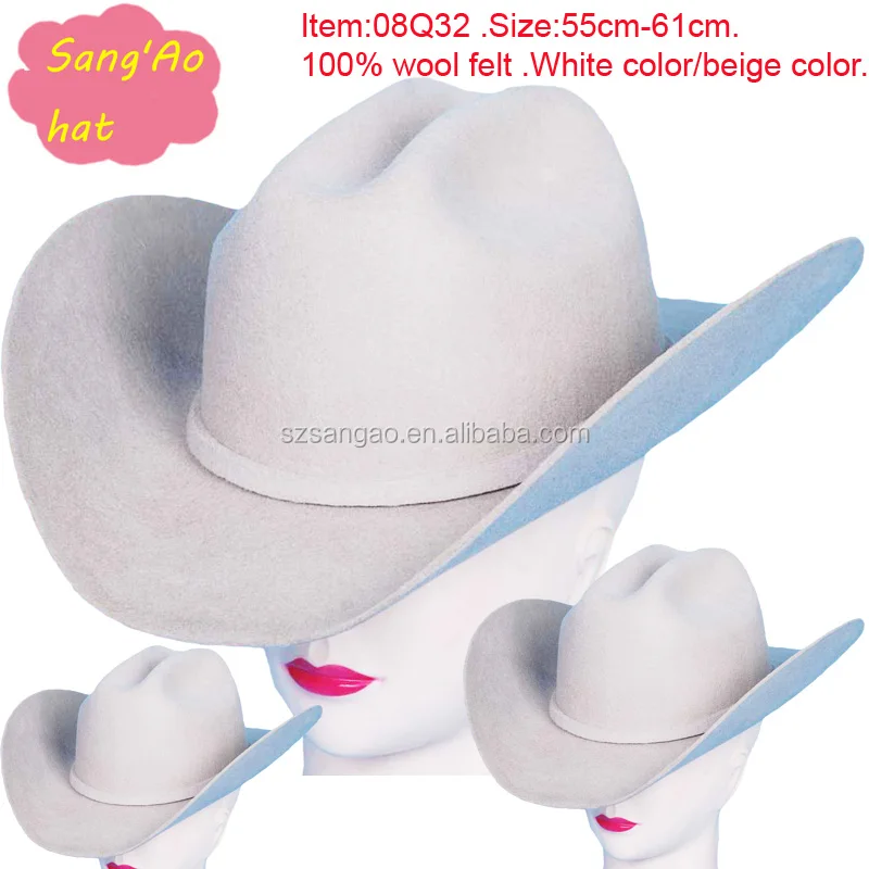 wholesale man felt 100% wool cowboy hat