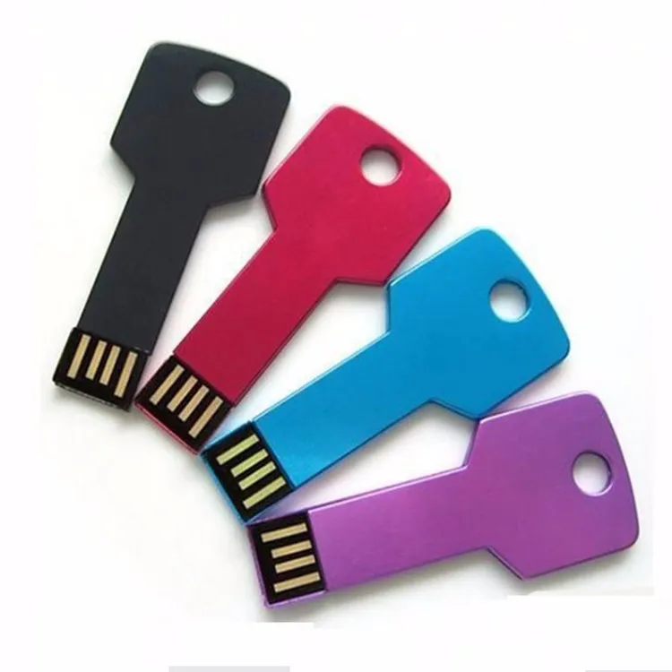 Promotional gift metal key USB flash pen drive 2G 4G 8G 16G 32G USB with custom logo - ANKUX.COM